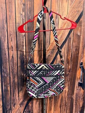 Vera Bradley Crossbody Bag with Geometric Floral Pattern